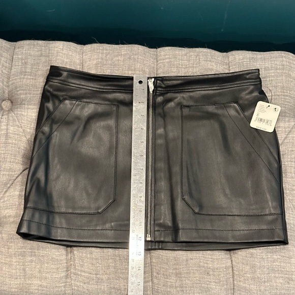 NWT Free People vegan leather mini skirt - Picture 8 of 10